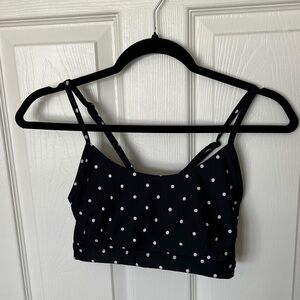 ALO Yoga Black and White Polka Dot Top